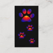 COLORFUL PAW, zwart Visitekaartje (Achterkant)