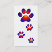 COLORFUL PAW, zwart wit Visitekaartje (Achterkant)