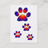 COLORFUL PAW, zwart wit Visitekaartje (Achterkant)