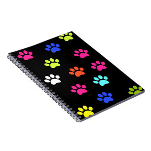Colorful Pawprints Notitieboek