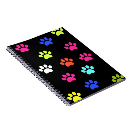 Colorful Pawprints Notitieboek (Rechterzijde)