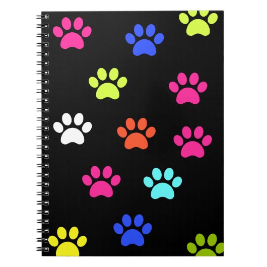 Colorful Pawprints Notitieboek (Voorkant)