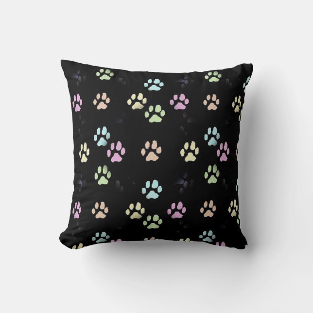 Colorful Paws Pillow Kussen (Voorkant)