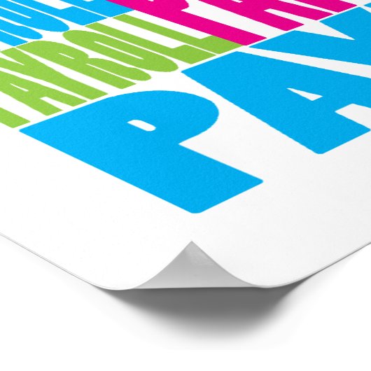 Colorful Payroll Poster (Hoek)