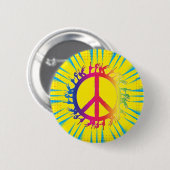 Colorful Peace and Love Button (Voorkant /achterkant)