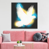 colorful peace dove in watercolor style canvas afdruk (Insitu (Woonkamer))