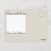 Colorful Peace Floral Cute Boho Hippie Fantastisch Briefkaart (Achterkant)