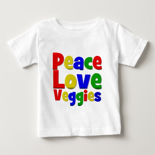 Colorful Peace Love Veggies (Voorkant)
