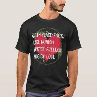 Colorful Peace Proud Humanist T-shirt
