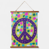 Colorful Peace Sign Acrylic Art Hangend Wandkleed (Voorkant)