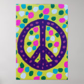 Colorful Peace Sign Acrylic Art Poster (Voorkant)