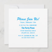 Colorful Peace Sign: Birthday Party Invitations Kaart (Achterkant)