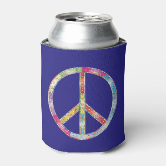 Colorful Peace Sign Blikjeskoeler (Blikje Voorkant)