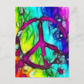 Colorful Peace Sign Briefkaart (Voorkant)
