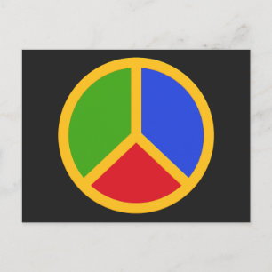 Colorful Peace Sign-briefkaart Briefkaart