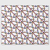 Colorful Peace Sign Cadeaupapier (Vlak)