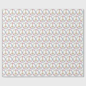 Colorful Peace Sign Cadeaupapier (Vlak)