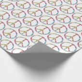 Colorful Peace Sign Cadeaupapier (Hoek)