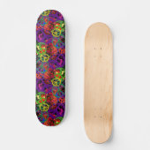 COLORFUL PEACE SIGN COLLAGE PERSOONLIJK SKATEBOARD (Voorkant)