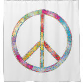 Colorful Peace Sign Douchegordijn (Voorkant)