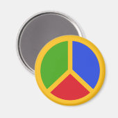 Colorful Peace Sign magnet (Voorkant / Achterkant)
