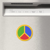 Colorful Peace Sign magnet (Insitu (Vaatwasser))