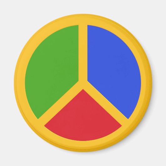 Colorful Peace Sign magnet (Voorkant)