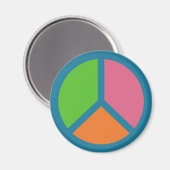 Colorful Peace Sign magnet (Voorkant / Achterkant)