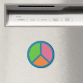 Colorful Peace Sign magnet (Insitu (Vaatwasser))