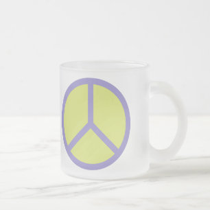 Colorful Peace Sign-mokken Matglas Koffiemok