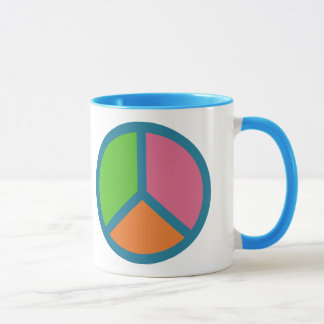 Colorful Peace Sign-mokken Mok