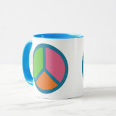 Colorful Peace Sign-mokken Mok (Voorkant links)
