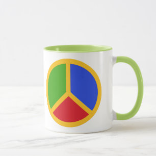 Colorful Peace Sign-mokken Mok