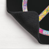 Colorful Peace Sign Muismat (Hoek)