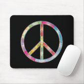 Colorful Peace Sign Muismat (Met muis)