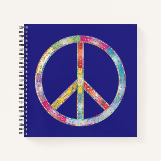Colorful Peace Sign Notitieboek (Voorkant)
