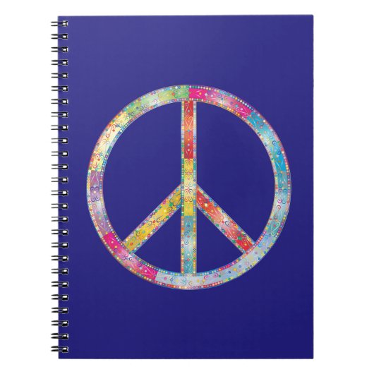 Colorful Peace Sign Notitieboek (Voorkant)
