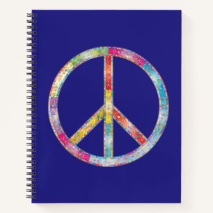 Colorful Peace Sign Notitieboek