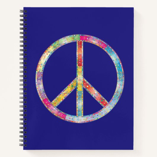 Colorful Peace Sign Notitieboek (Voorkant)