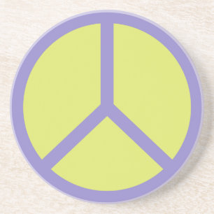Colorful Peace Sign-onderzetter Zandsteen Onderzetter