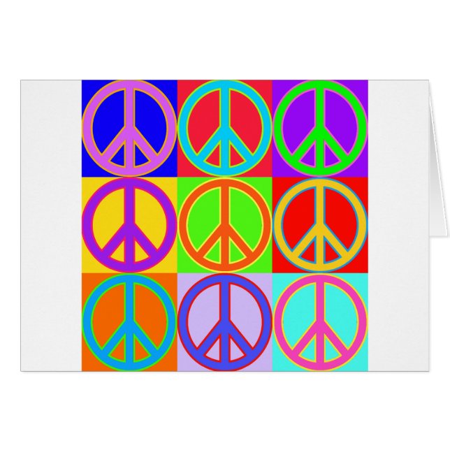 Colorful Peace Sign-ontwerp (Voorkant Horizontaal)