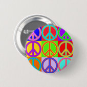 Colorful Peace Sign-ontwerp Ronde Button 5,7 Cm (Voorkant /achterkant)