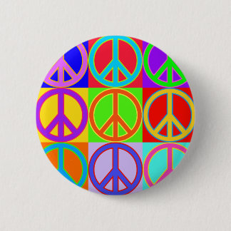 Colorful Peace Sign-ontwerp Ronde Button 5,7 Cm