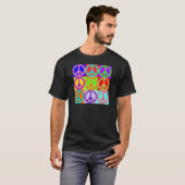 Colorful Peace Sign-ontwerp T-shirt (Voorkant volledig)