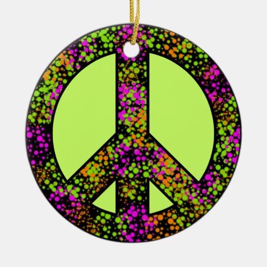 Colorful Peace Sign Ornament (Voorkant)