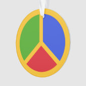 Colorful Peace Sign-ornament Ornament (voorkant)