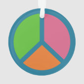 Colorful Peace Sign-ornament Ornament (achterkant)