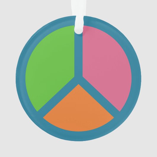 Colorful Peace Sign-ornament Ornament (achterkant)