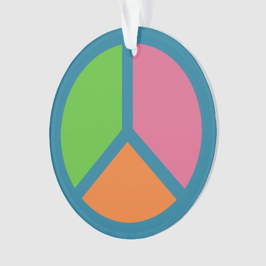 Colorful Peace Sign-ornament Ornament (voorkant)