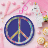 Colorful Peace Sign Papieren Bordje (Feest)